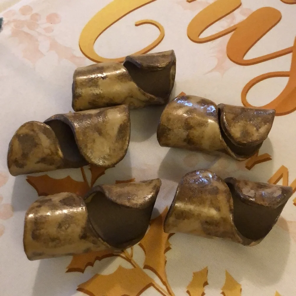 Five (5) Hand Crafted Studio Pottery Napkin Rings